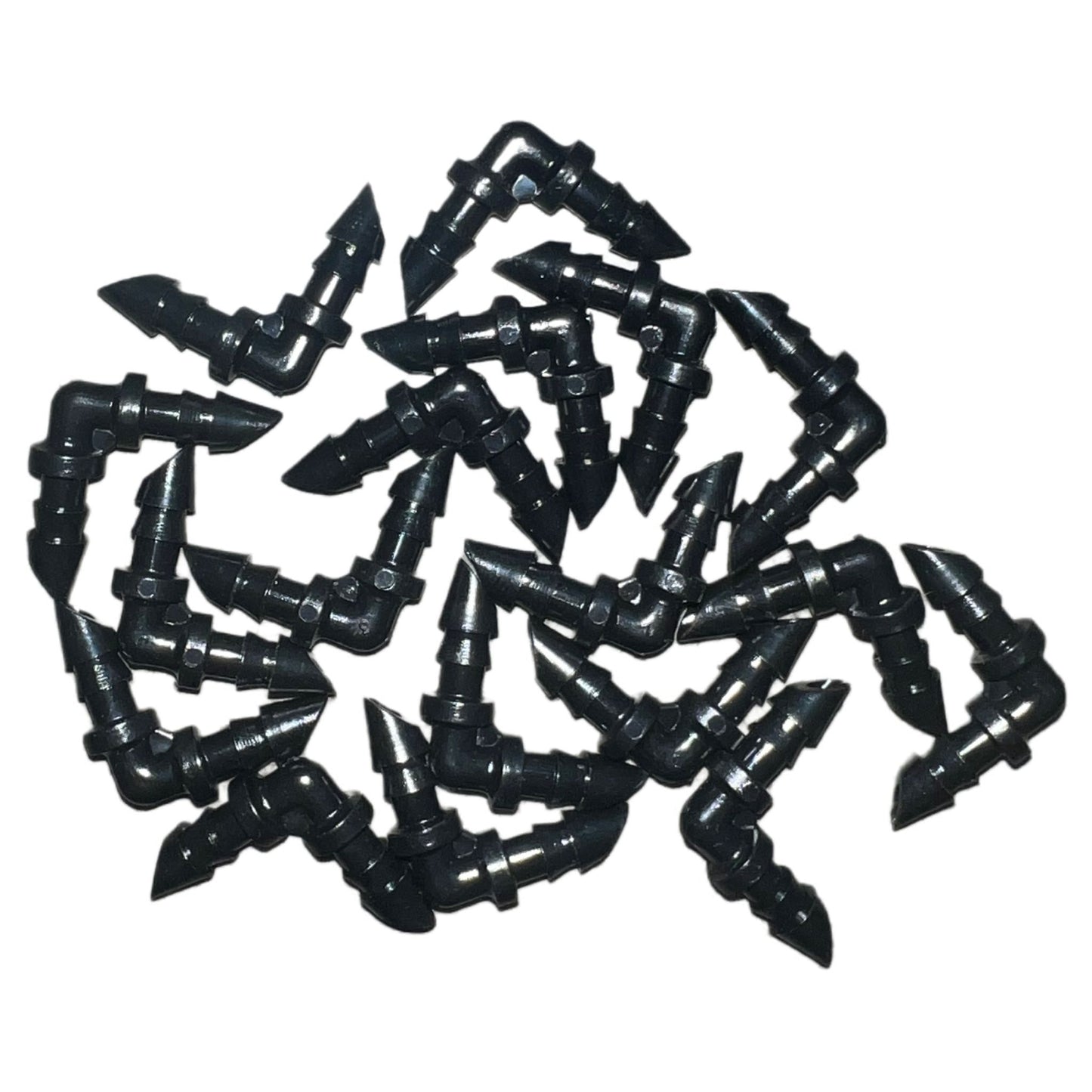 1/4" Black Barbed Elbow (100 pack)