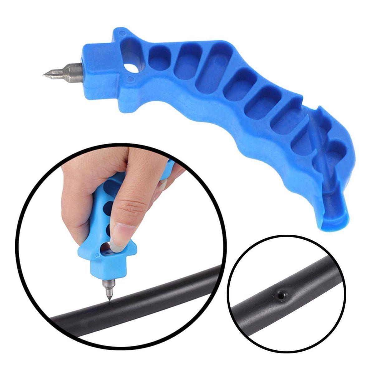 1/4” 2-in-1 Drip Irrigation Tubing Hole Punch & Fitting Insertion Tool(1 pack)(Blue)