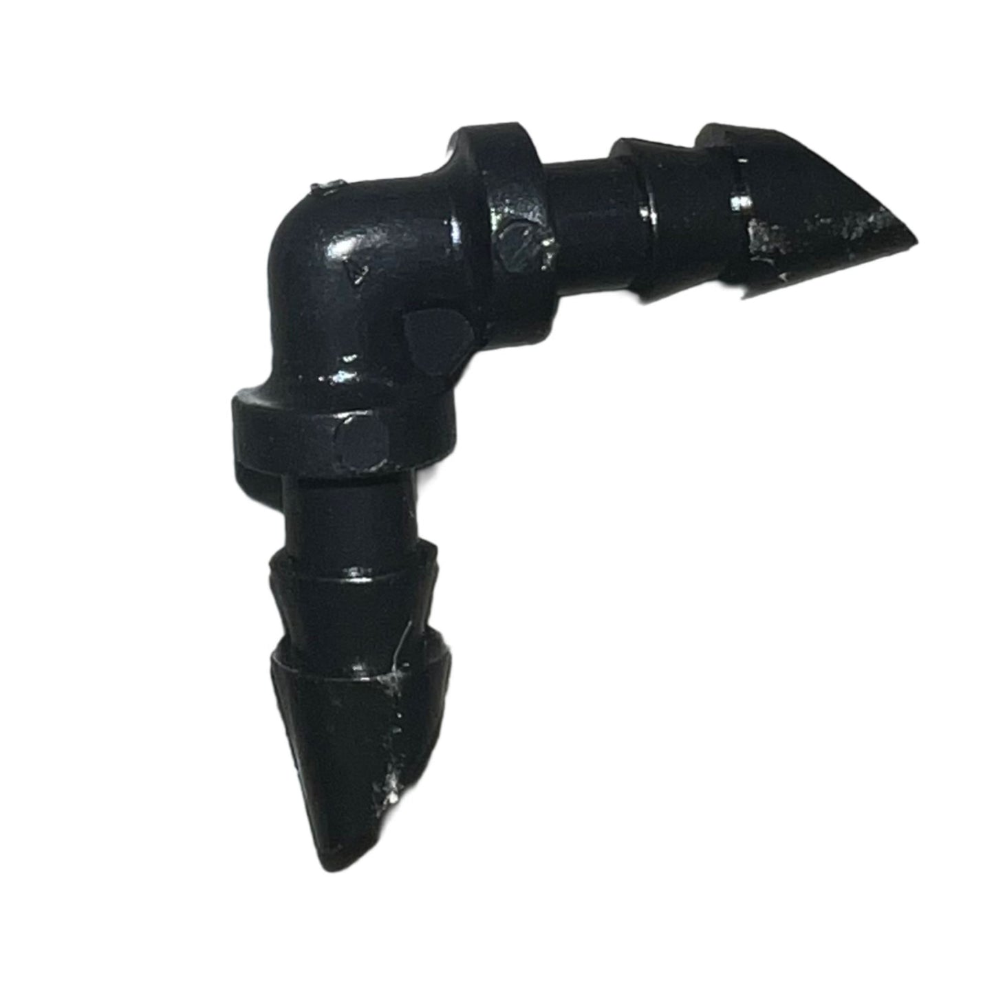 1/4" Black Barbed Elbow (100 pack)