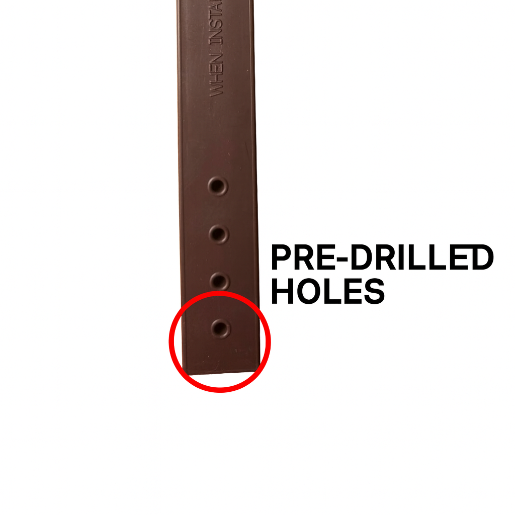 Estacas de plástico de 12" para bordes de jardín – Estacas resistentes para bordes de paisajismo (color teca)