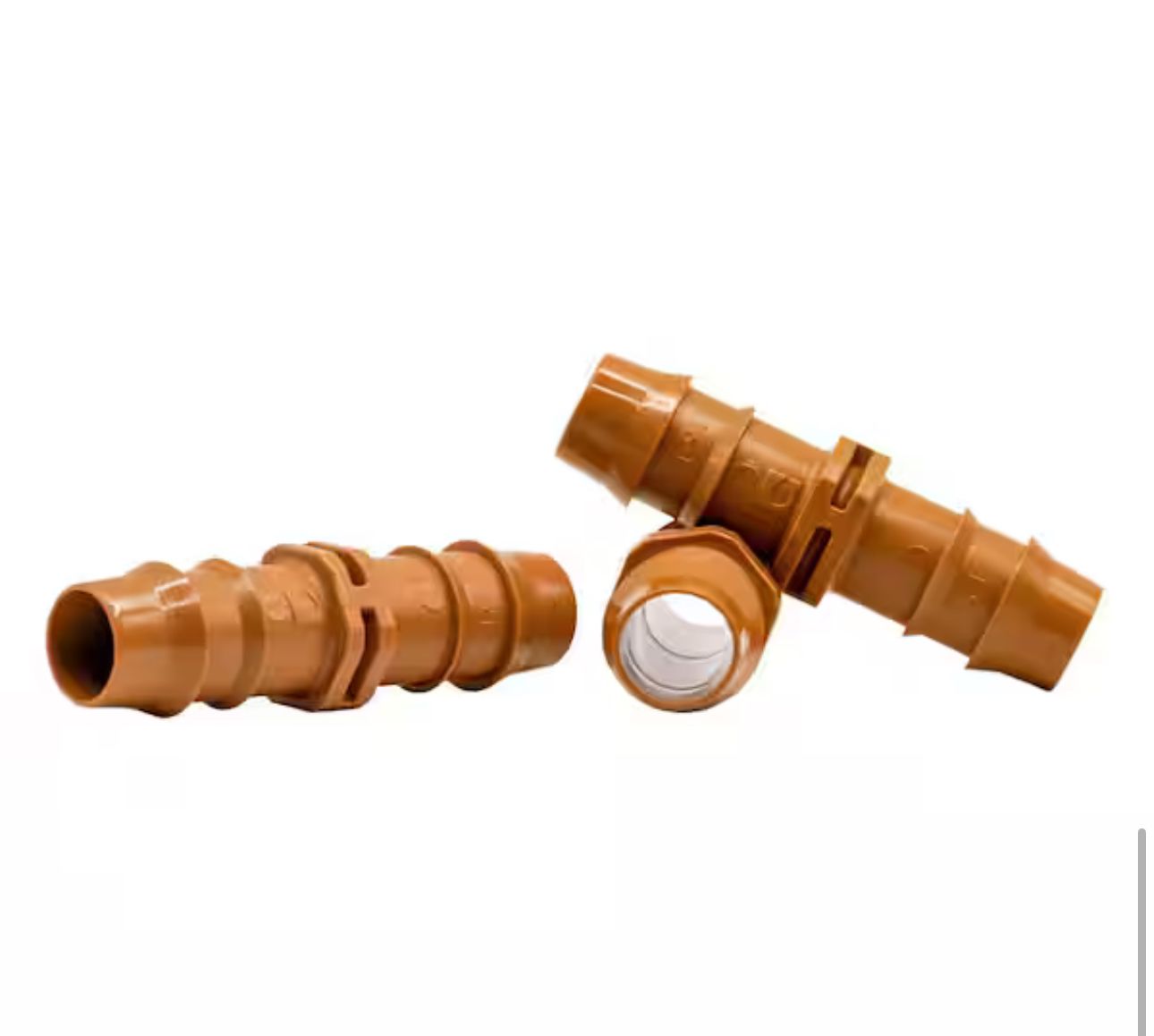 1/2" Barbed coupling .600" ID (17 mm)(Brown)