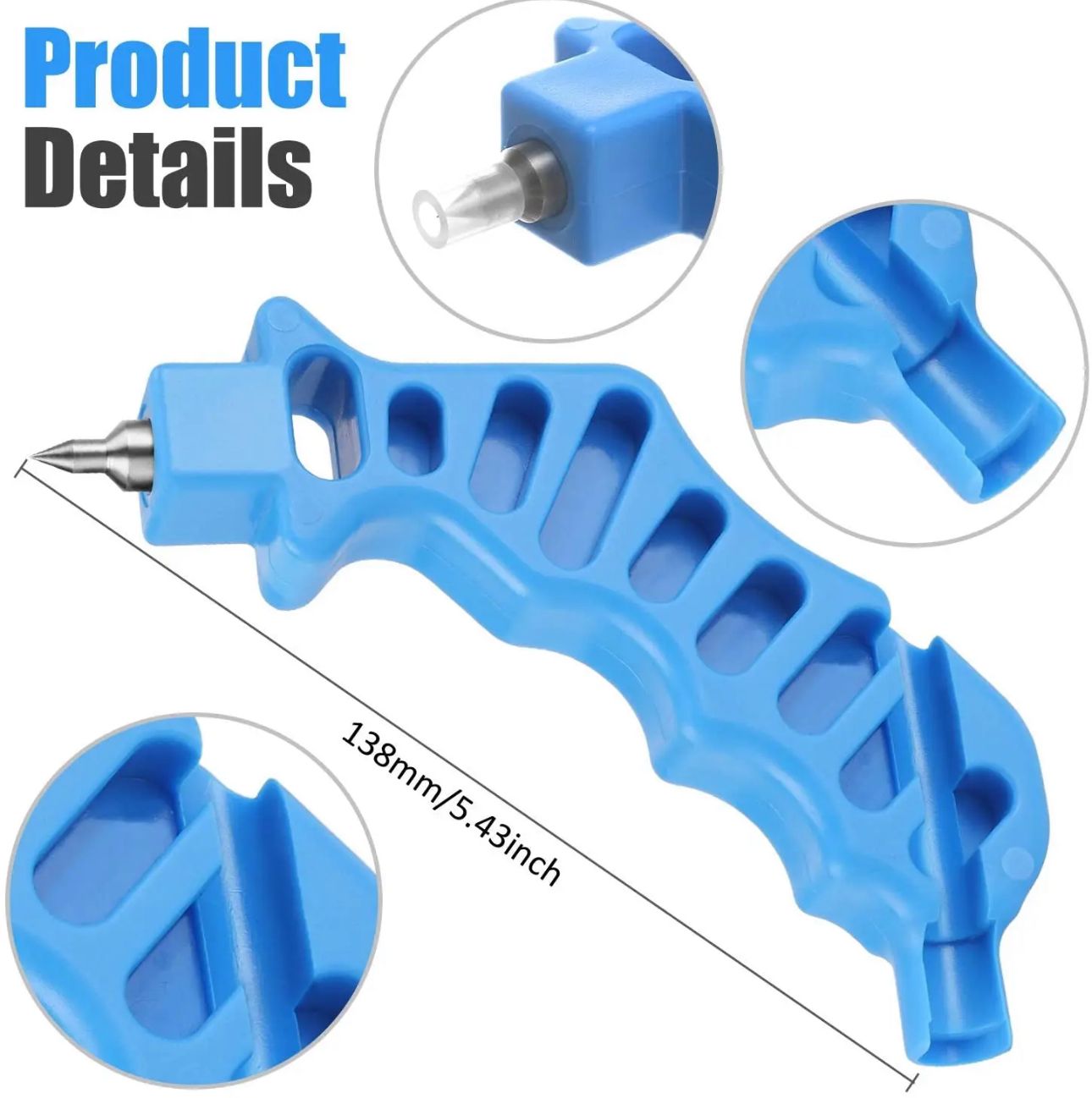 1/4” 2-in-1 Drip Irrigation Tubing Hole Punch & Fitting Insertion Tool(1 pack)(Blue)