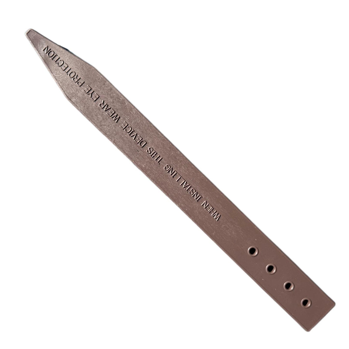 Durable Teak-Color Plastic Bender Board Stake (12" Inches)