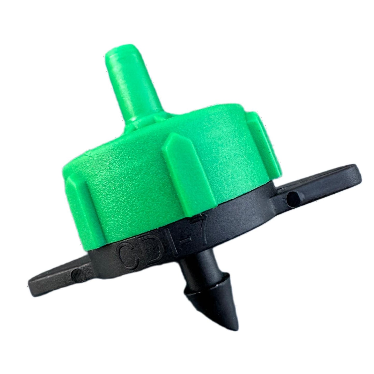 1/4" Pressure Compensating Drip Emitters β 2L/h (Green), 4L/h (Black), 8L/h (Blue)