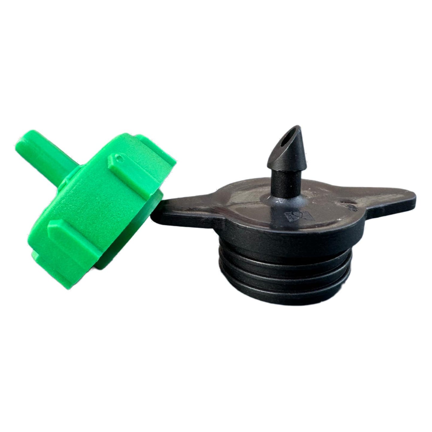 1/4" Pressure Compensating Drip Emitters β 2L/h (Green), 4L/h (Black), 8L/h (Blue)