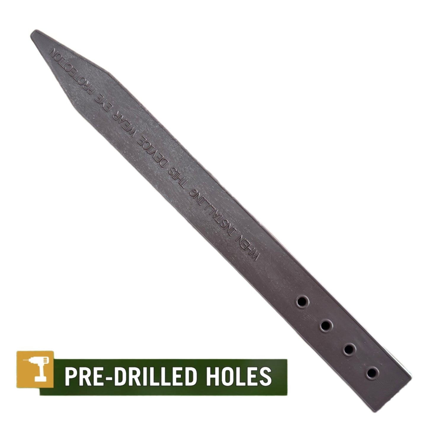 Durable Teak-Color Plastic Bender Board Stake (12" Inches)