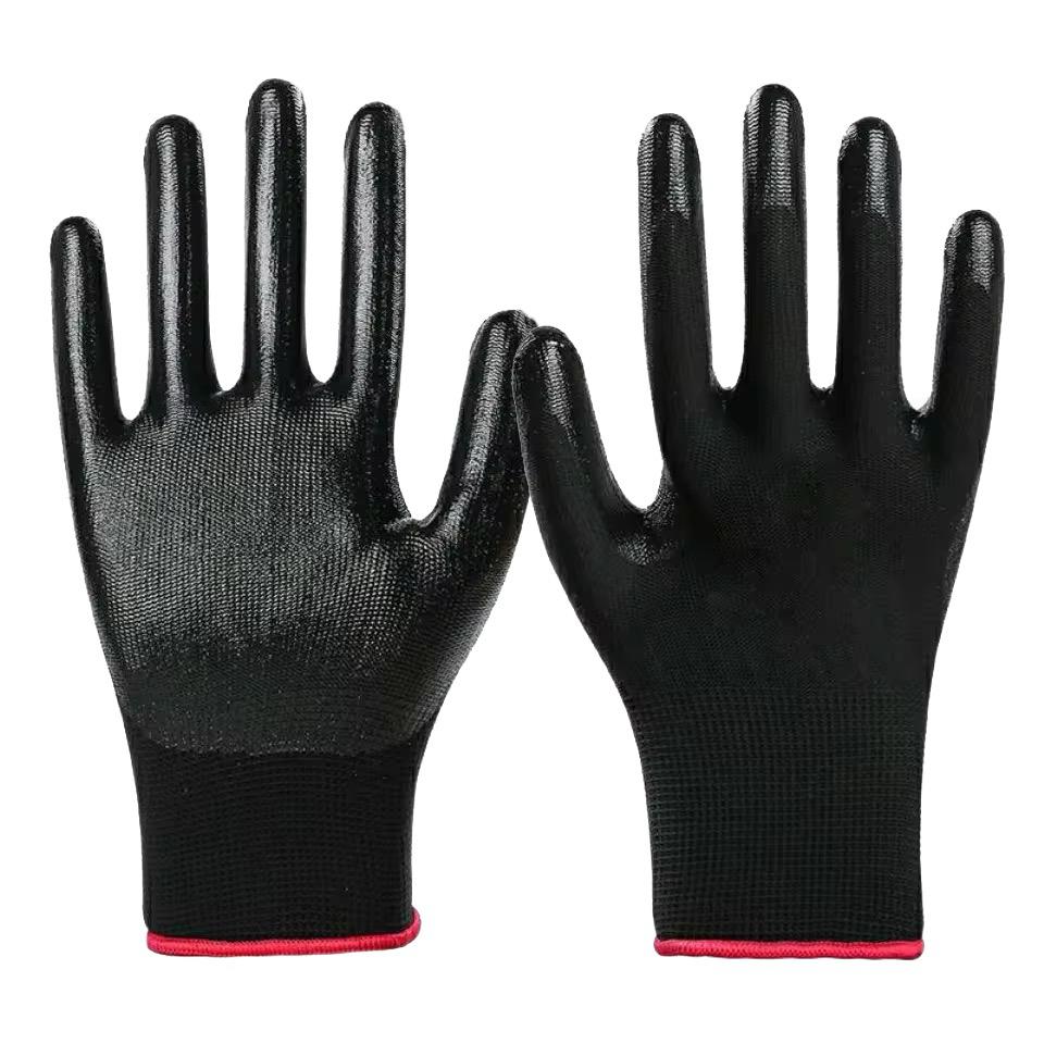 MONARCA SUPPLIES Ultra-Thin Polyurethane Palm Coated Glove with 13-Gauge Nylon/Polyester Shell, Black (Pack of 12)