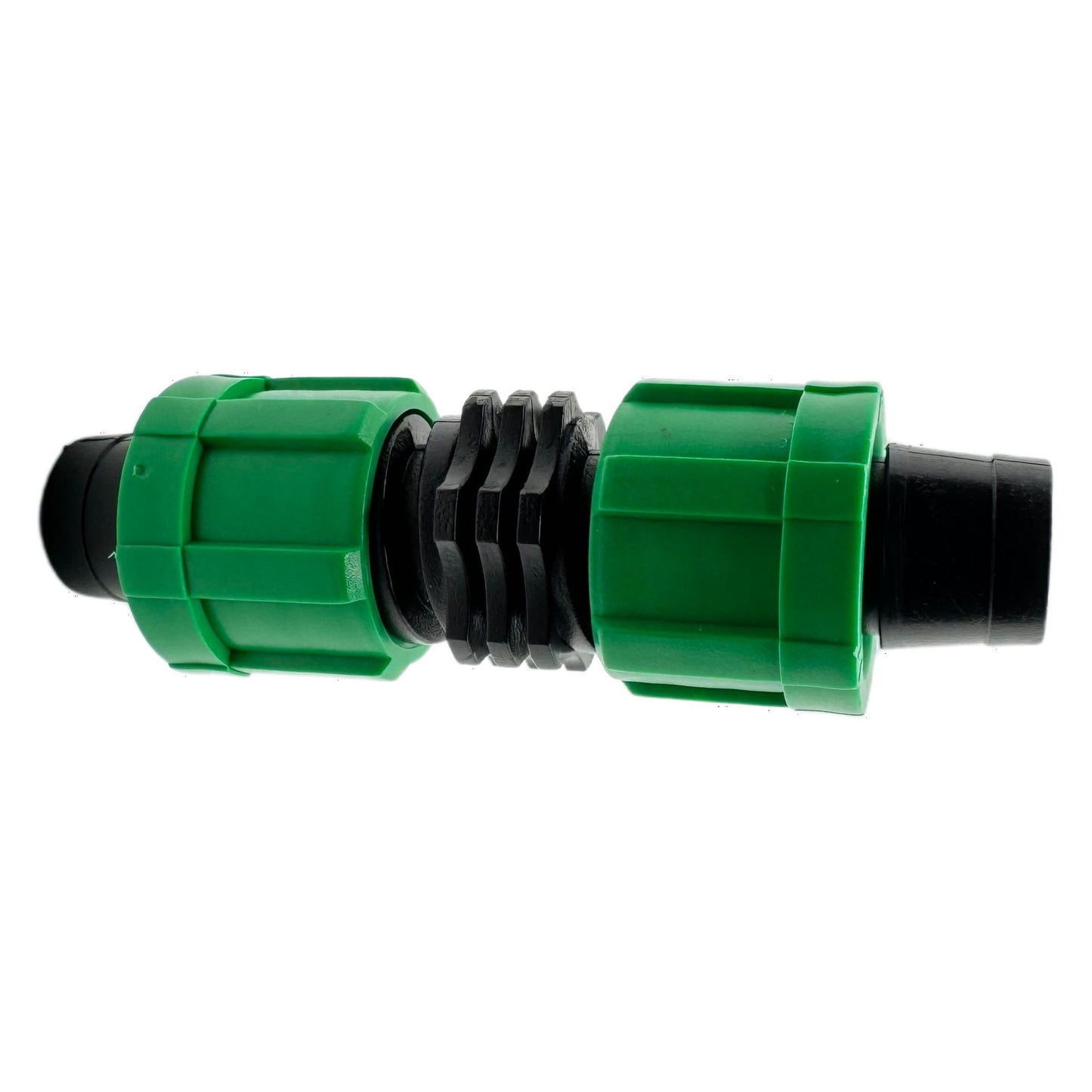 Accesorios de riego por goteo verdes de 1/2" – Conectores de bloqueo con púas (16–17 mm) (Paquete de 10)