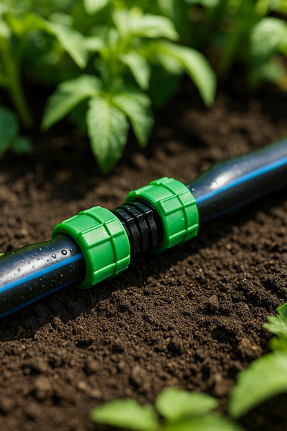 1/2" Green Drip Irrigation Fittings – Barbed Locking Connectors (16–17 mm) (10 Pack)