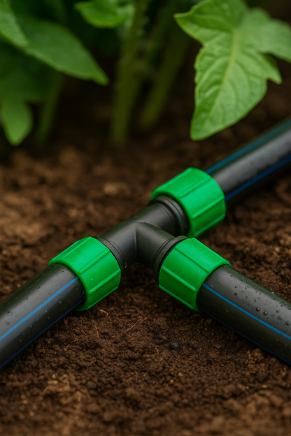 1/2" Green Drip Irrigation Fittings – Barbed Locking Connectors (16–17 mm) (10 Pack)