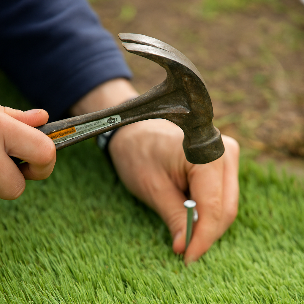 Clavos para césped de 6” galvanizados – Estacas de paisajismo de alta resistencia para césped sintético, césped en rollo y tela para suelo | (Paquete de 70 / 140 / 420 / 1400)