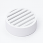 Rejilla de drenaje redonda de PVC de 3" para paisajismo y riego - (Blanca)