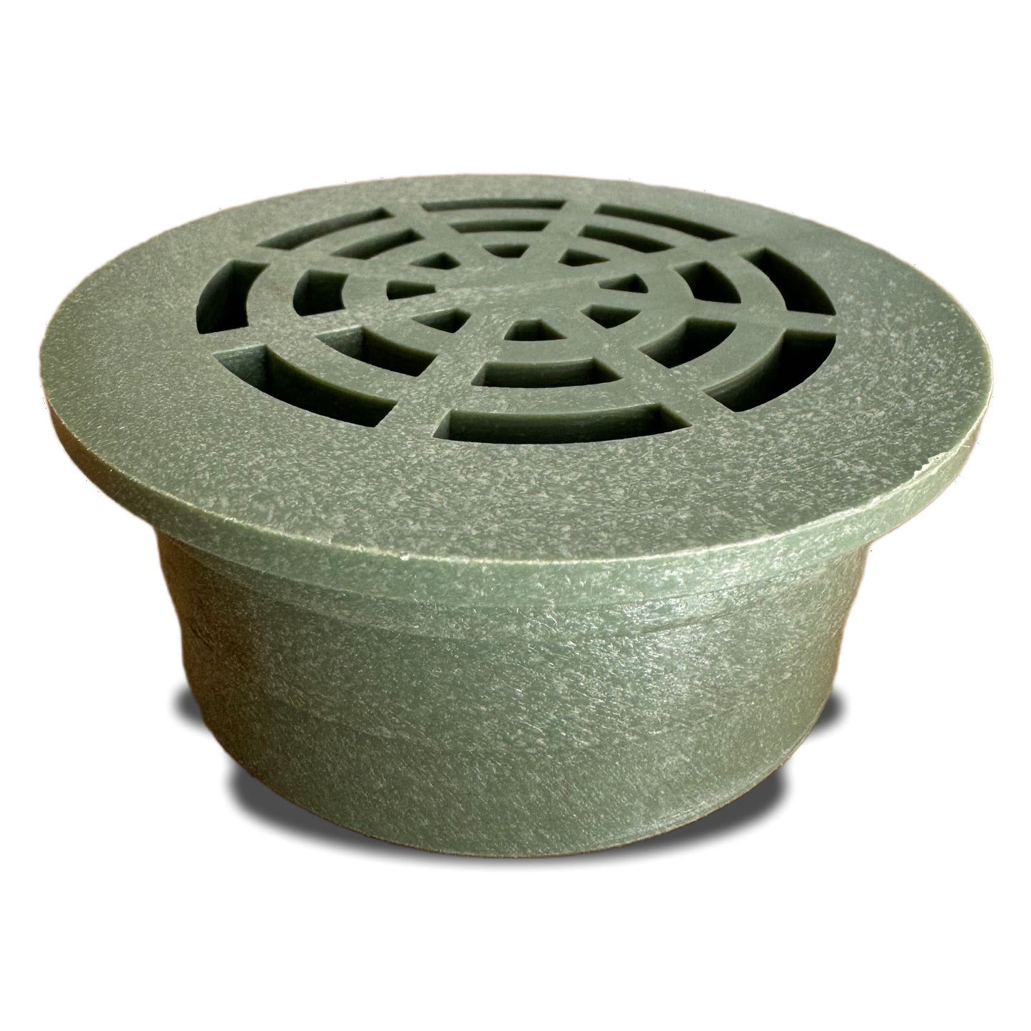 Durable Plastic Round Grate for 3" Drain Pipe - UV Resistant, Ideal for Lawns, Patios, & Landscaped Areas - Green or Black (1 Unit)