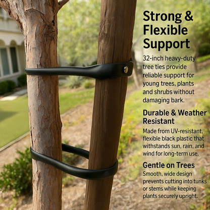 Sujetaáreas de 81 cm (32") – Correas de soporte para plantas ajustables y resistentes | (Paquete de 10 / 20 / 50)