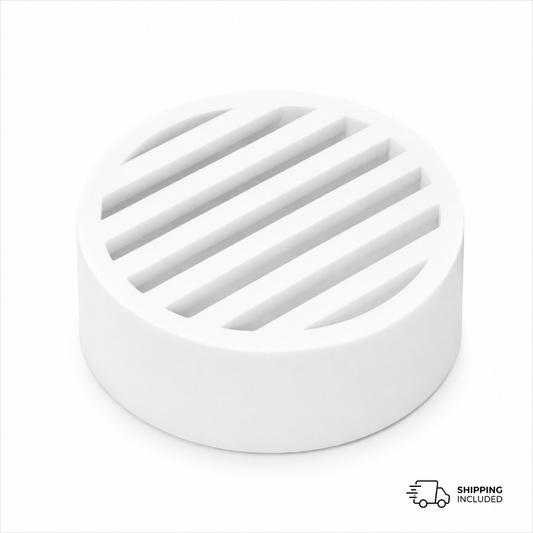 3" PVC Round Drain Grate for Landscaping & Irrigation - (White)