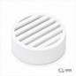 Rejilla de drenaje redonda de PVC de 3" para paisajismo y riego - (Blanca)
