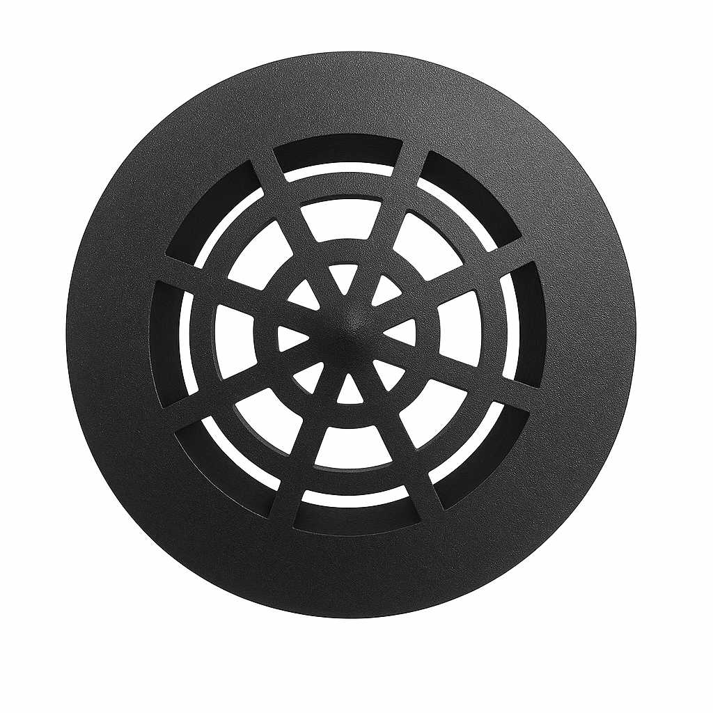 Rejillas de drenaje redondas de 3" para paisajismo – (Verde y negro)