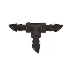 1/4" Black Barbed Tee (100 pack)