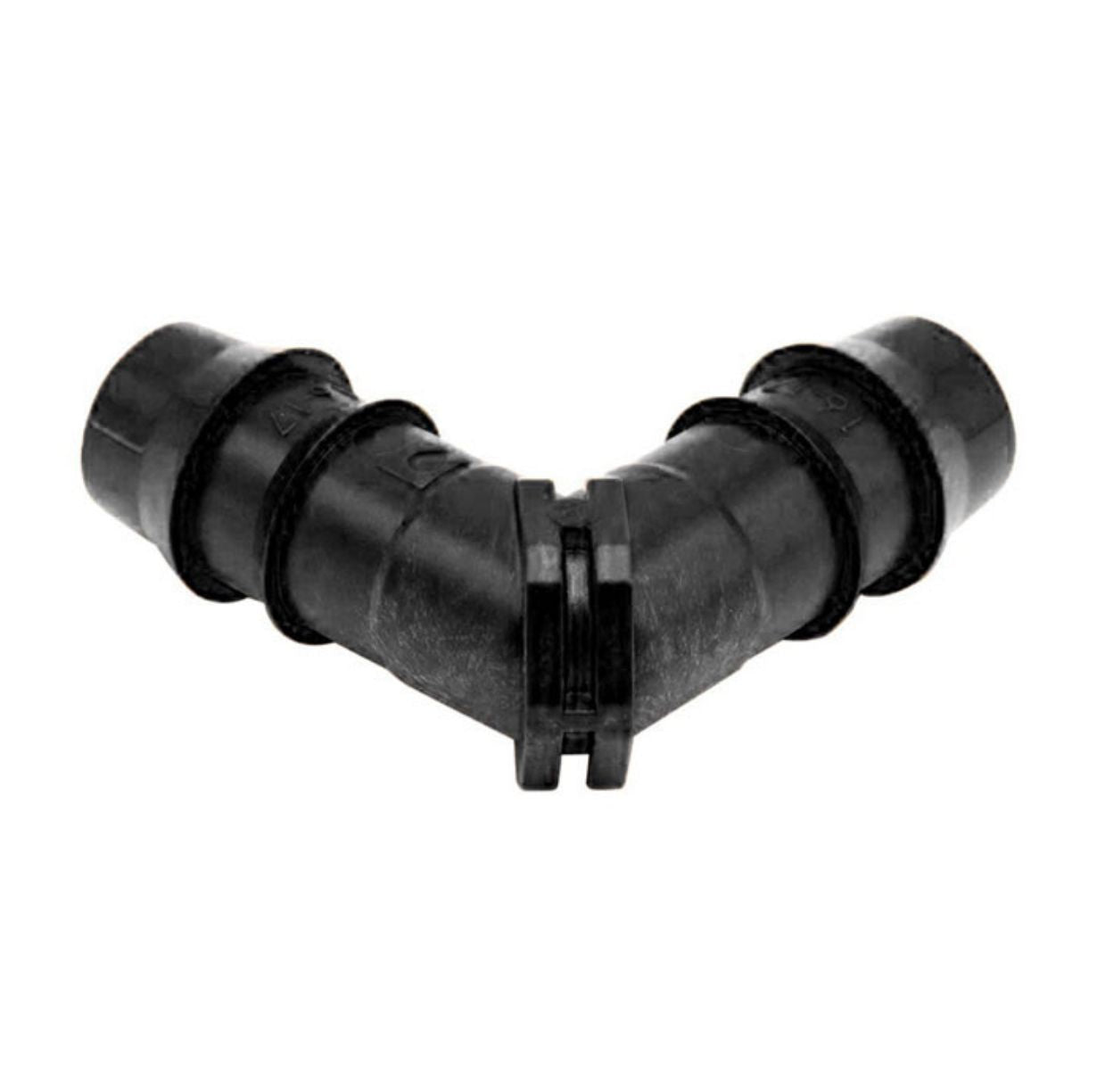 Codo dentado de 1/2" y diámetro interior de 0,520" (16 mm) (negro)