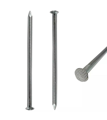 Clavos para césped de 6” galvanizados – Estacas de paisajismo de alta resistencia para césped sintético, césped en rollo y tela para suelo | (Paquete de 70 / 140 / 420 / 1400)