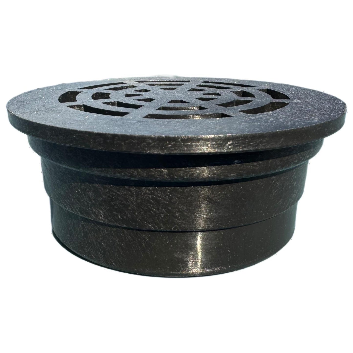 Durable Plastic Round Grate for 3" Drain Pipe - UV Resistant, Ideal for Lawns, Patios, & Landscaped Areas - Green or Black (1 Unit)