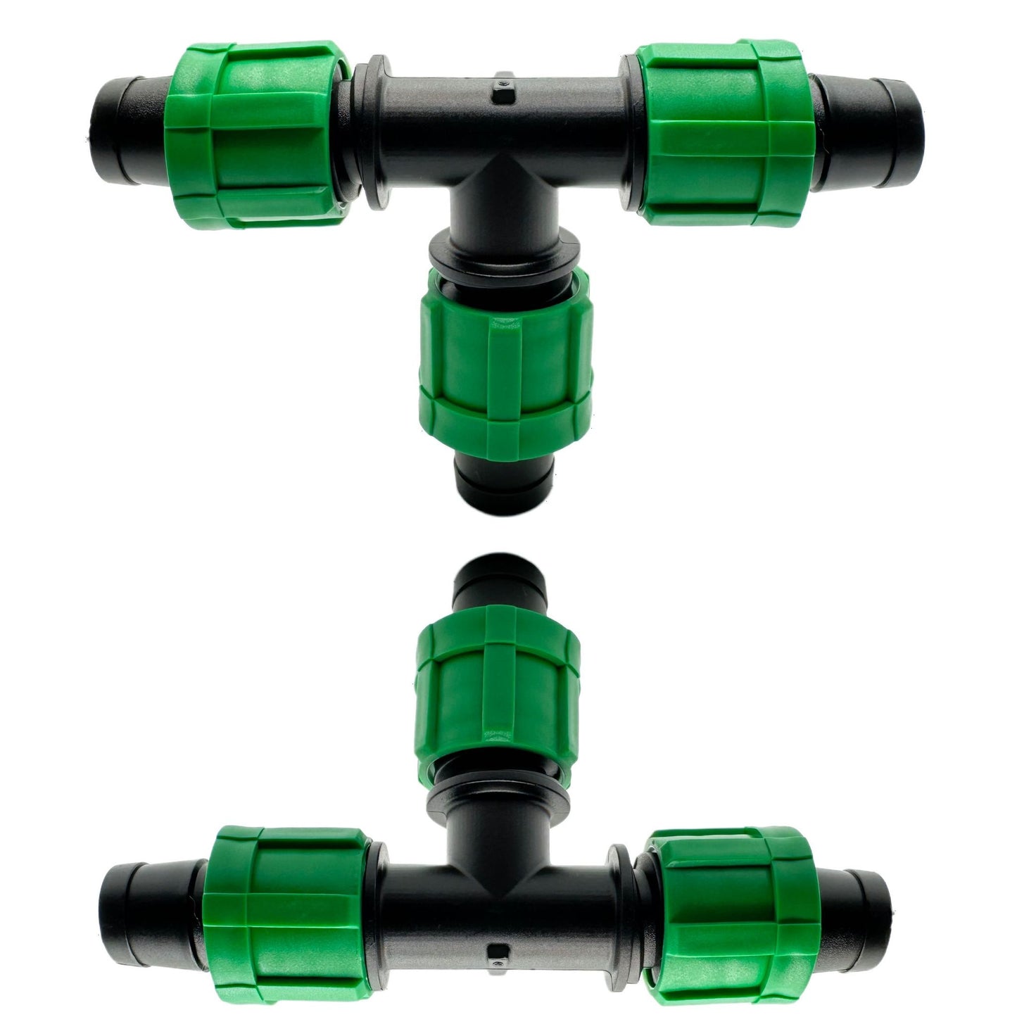 1/2" Drip Irrigation Fittings - Universal Barbed Locking Couplings, Elbows & Tee for 16-17mm Drip Tape & AG Tubing