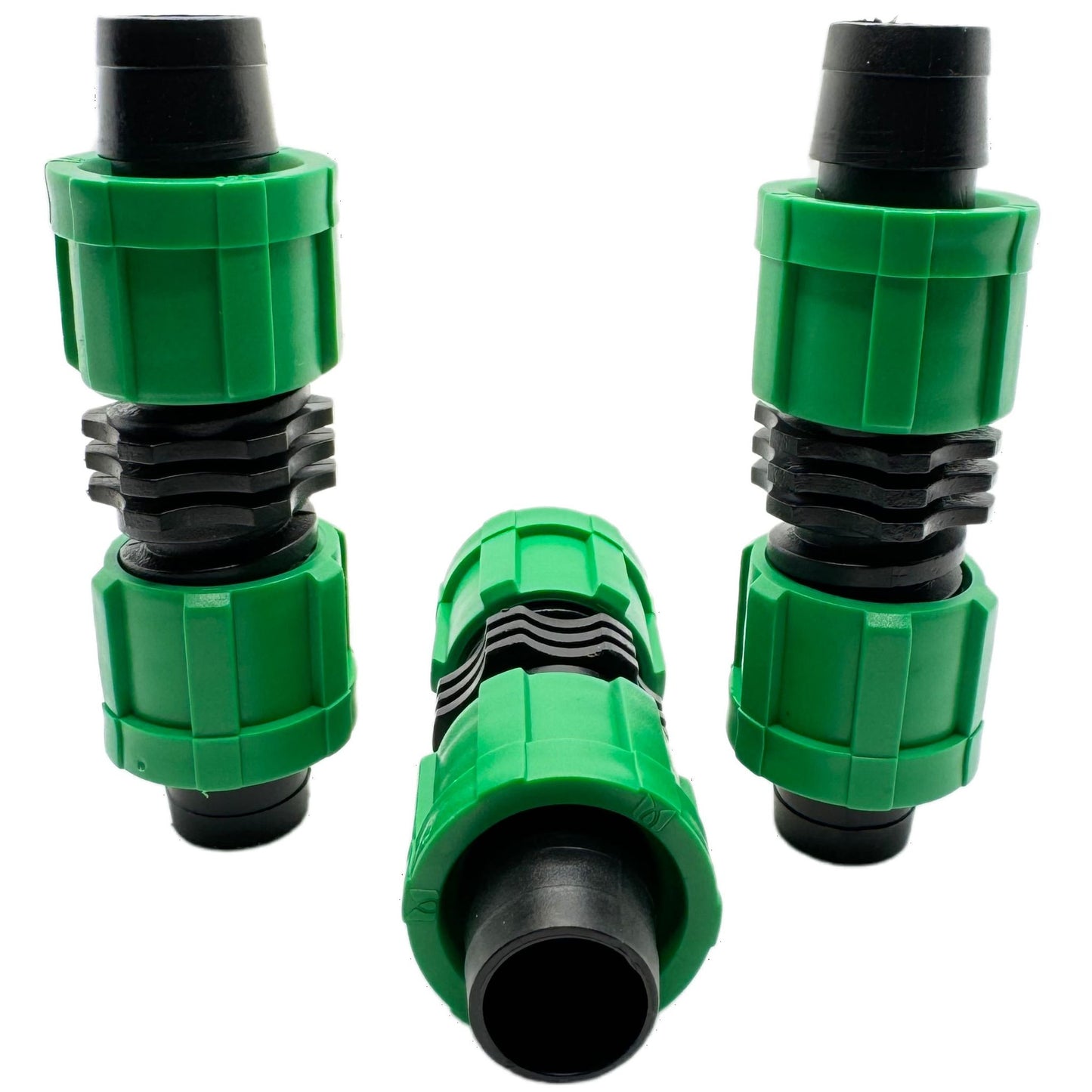 1/2" Drip Irrigation Fittings - Universal Barbed Locking Couplings, Elbows & Tee for 16-17mm Drip Tape & AG Tubing