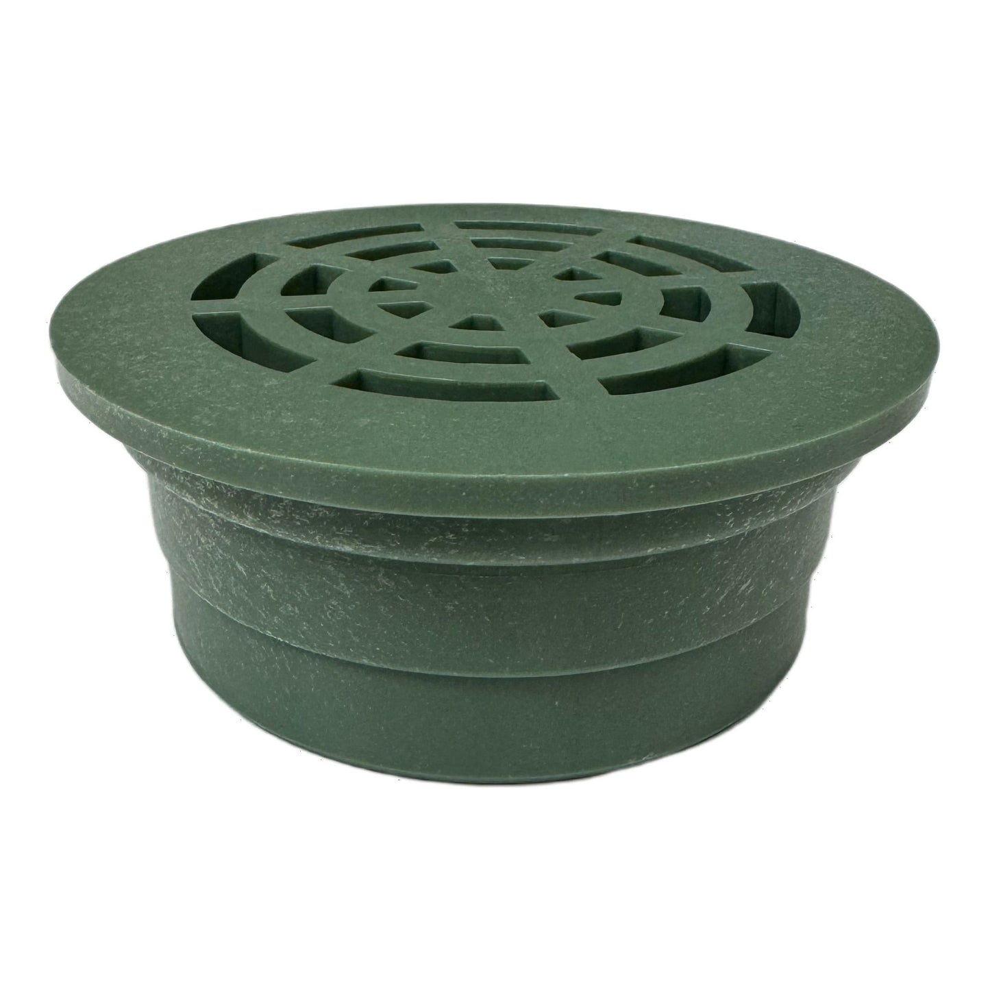 Durable Plastic Round Grate for 3" Drain Pipe - UV Resistant, Ideal for Lawns, Patios, & Landscaped Areas - Green or Black (1 Unit)