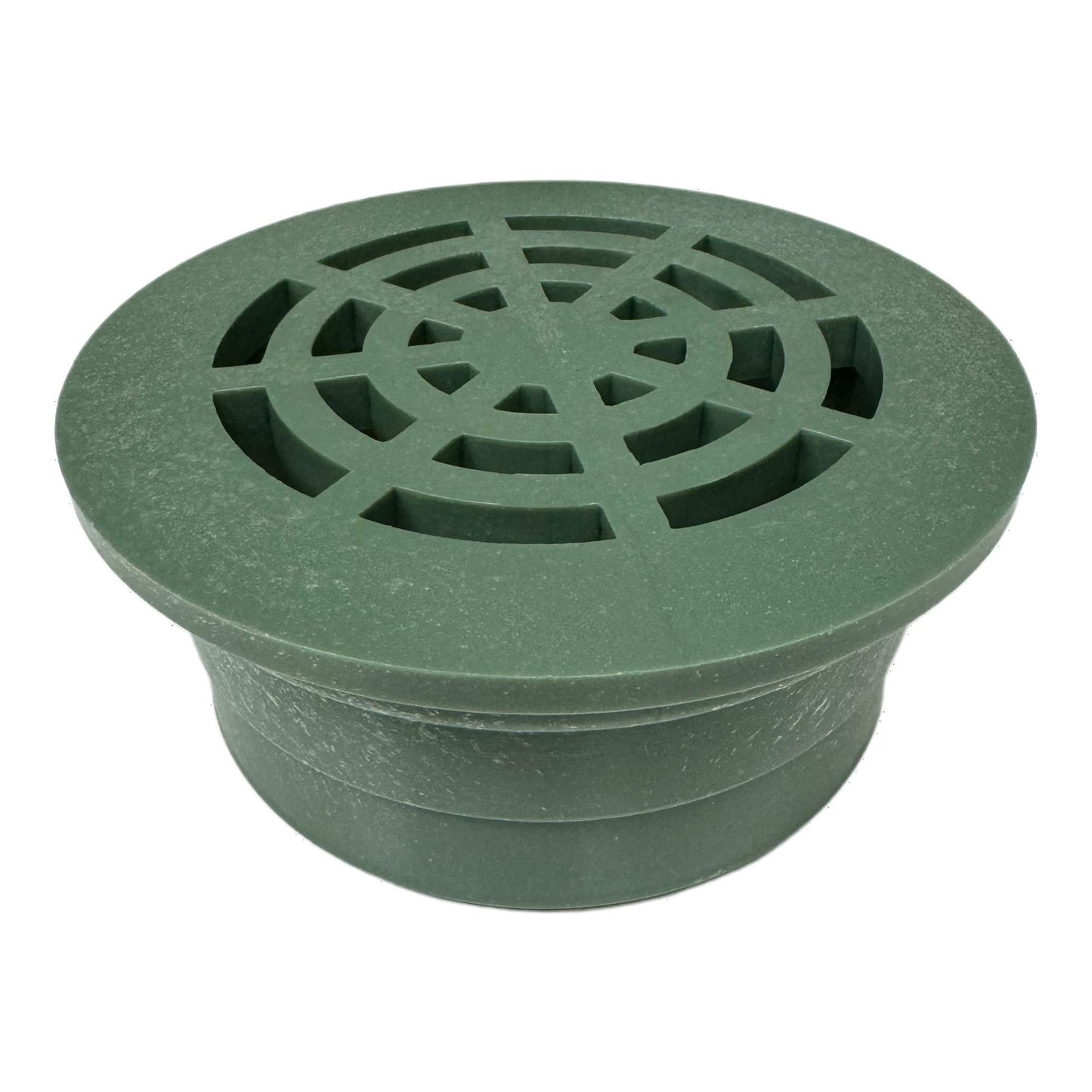 Durable Plastic Round Grate for 3" Drain Pipe - UV Resistant, Ideal for Lawns, Patios, & Landscaped Areas - Green or Black (1 Unit)