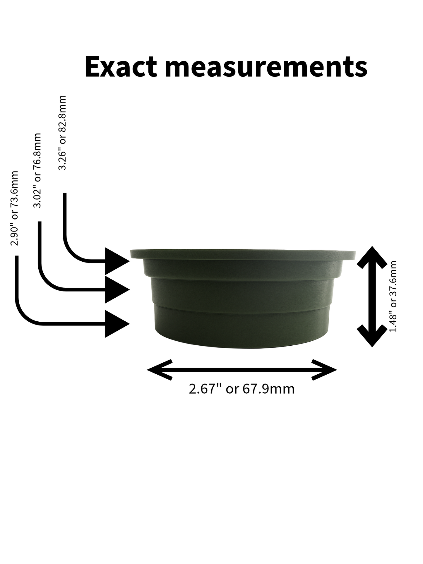Rejillas de drenaje redondas de 3" para paisajismo – (Verde y negro)