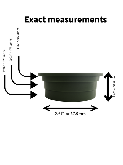 Rejillas de drenaje redondas de 3" para paisajismo – (Verde y negro)